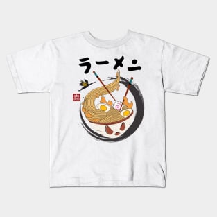 Step into the World of Japanese Cuisine Ichiraku Ramen's Yummy Ramen Noodles Bowl Kids T-Shirt